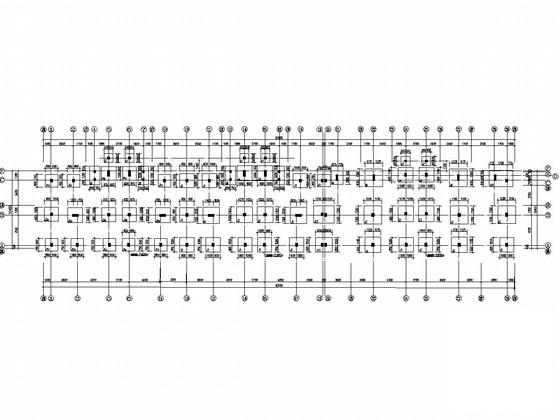 6层桩基础框架结构住宅楼结构CAD施工图纸（6度抗震）(平面布置图) - 1