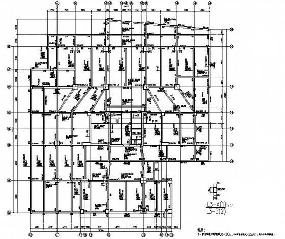 31层框支剪力墙综合楼结构设计方案CAD图纸 - 2