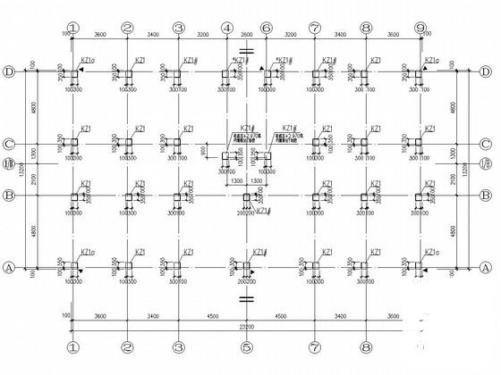 6层桩基础框架结构住宅楼结构CAD施工图纸（7度抗震） - 2