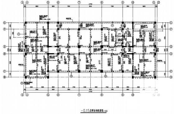 框架剪力墙业务大楼（机关停车库）结构设计CAD图纸 - 2