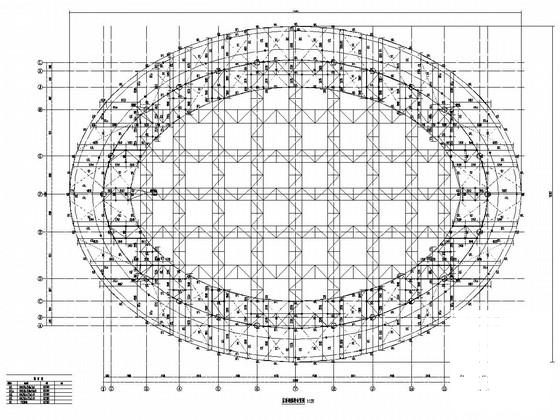 全民健身中心管桁架屋面结构CAD施工图纸（7度抗震） - 1