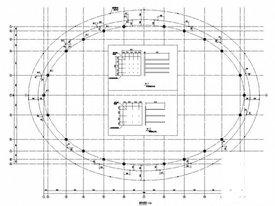 全民健身中心管桁架屋面结构CAD施工图纸（7度抗震） - 2