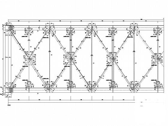 露天煤矿产品仓仓顶钢结构CAD施工图纸（7度抗震） - 2