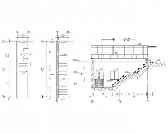 消防水池及框架结构泵房结构CAD施工图纸（7度抗震） - 1