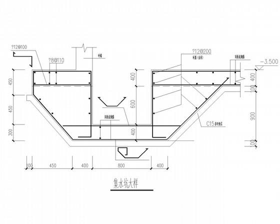 消防水池及框架结构泵房结构CAD施工图纸（7度抗震） - 4