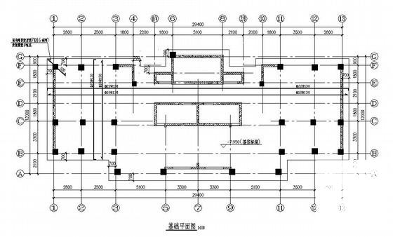 框剪结构住宅楼CAD施工图纸（16层筏板基础） - 1