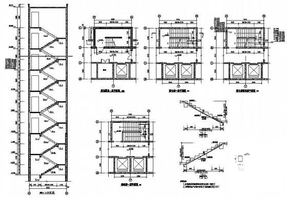 框剪结构住宅楼CAD施工图纸（16层筏板基础） - 4