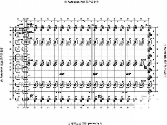 7.5米跨单层轻钢结构厂房结构CAD施工图纸（7度抗震） - 1