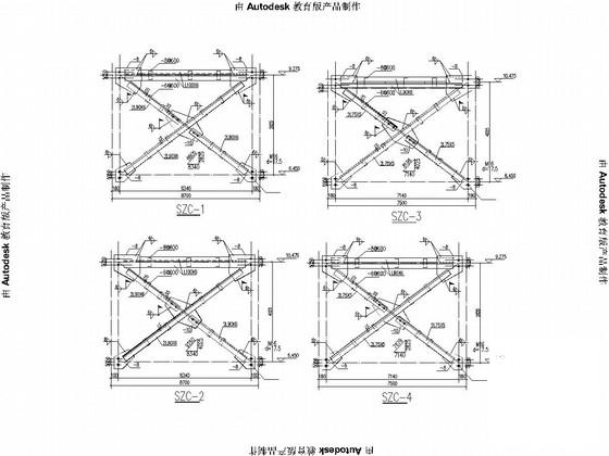 7.5米跨单层轻钢结构厂房结构CAD施工图纸（7度抗震） - 4