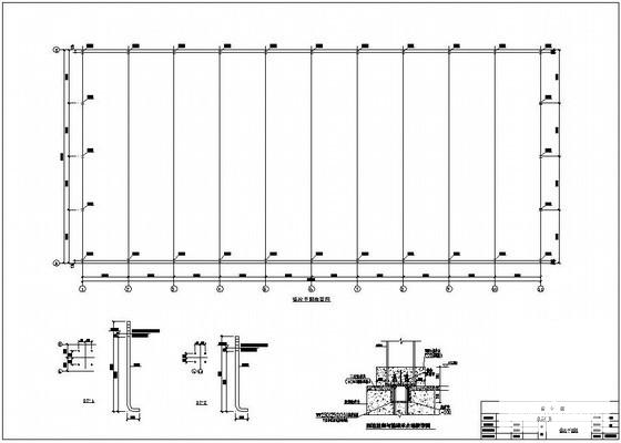 60mX28m门式刚架结构厂房结构CAD施工图纸(平面布置图) - 2
