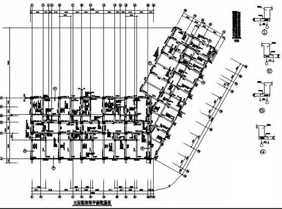 16层框架结构办公综合楼结构设计CAD施工图纸(基础平面图) - 2