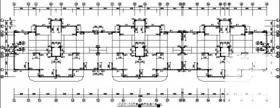 11层框剪住宅楼结构CAD施工图纸（F座）(平面布置图) - 2