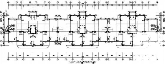 11层框剪住宅楼结构CAD施工图纸（F座）(平面布置图) - 2