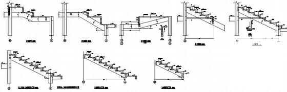 框架结构体育看台结构CAD施工图纸(中南院) - 2