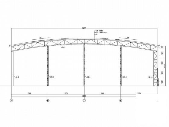 5.5米跨单层门式刚架厂房结构CAD施工图纸 - 4