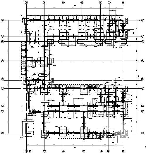 7层框架结构机电实训楼结构设计施工图纸(中南院) - 1