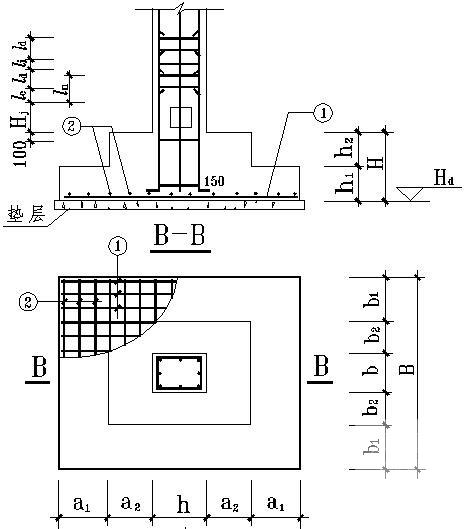 7层框架结构机电实训楼结构设计施工图纸(中南院) - 2
