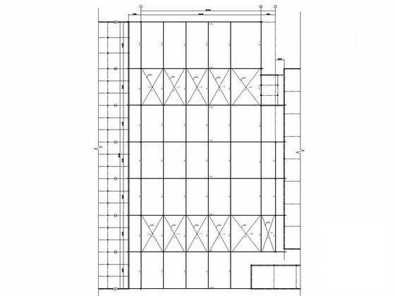 38米跨度大开间单层厂房钢结构CAD施工图纸(平面布置图) - 1