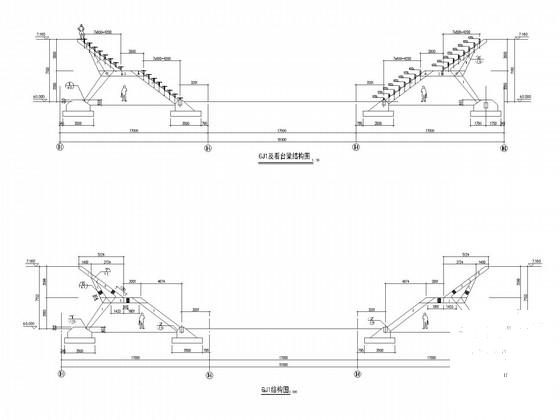 小型体育场钢结构看台结构CAD施工图纸（独立基础） - 4