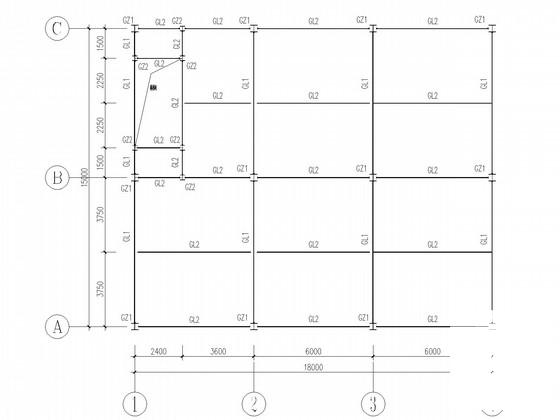 3层独立基础钢框架超市结构CAD施工图纸（7度抗震） - 1