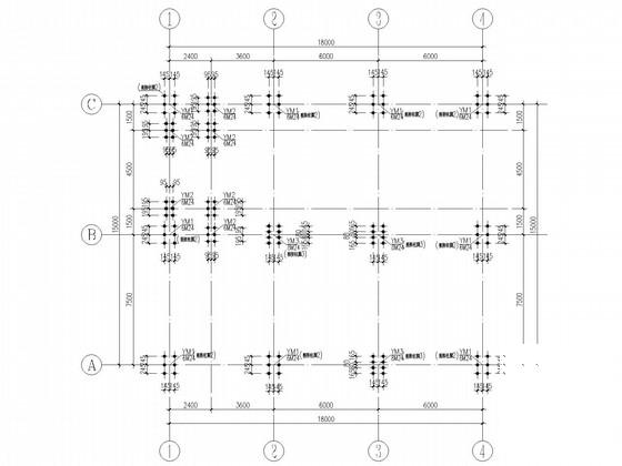 3层独立基础钢框架超市结构CAD施工图纸（7度抗震） - 3