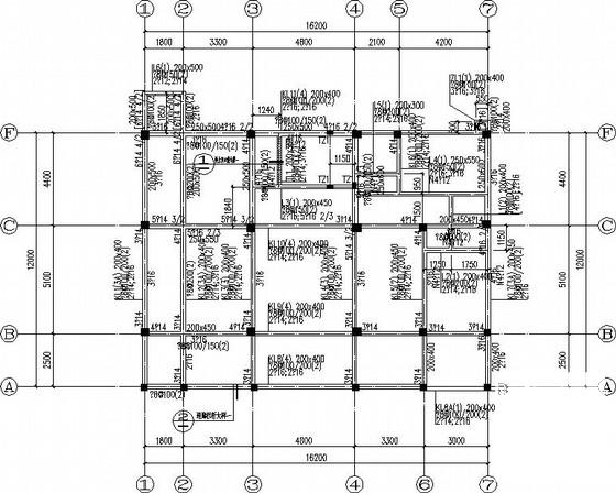 风景区3层框架别墅结构CAD施工图纸(平法) - 2