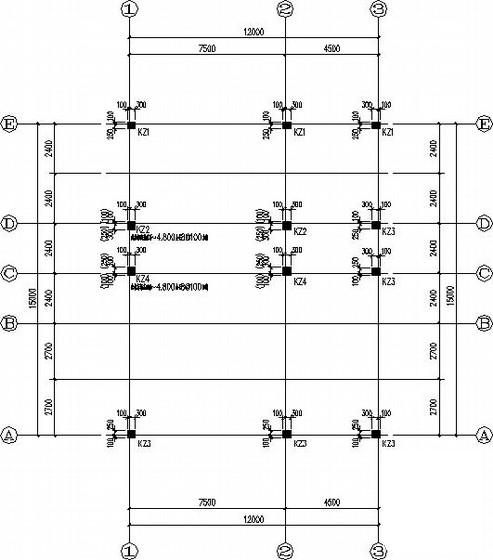 地上两层别墅结构CAD施工图纸 - 2