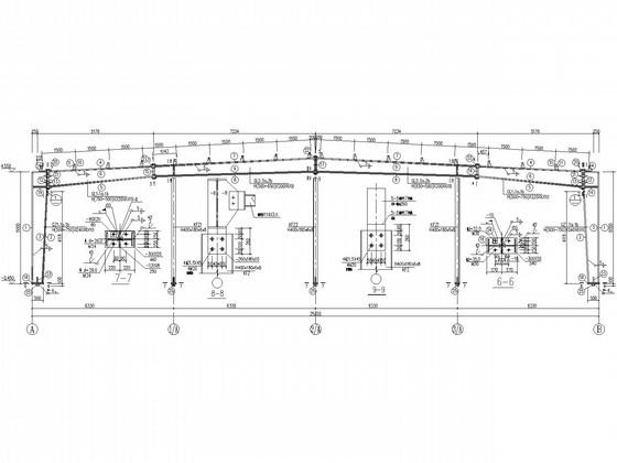 门式刚架结构服装厂食堂结构CAD施工图纸（独立基础） - 1