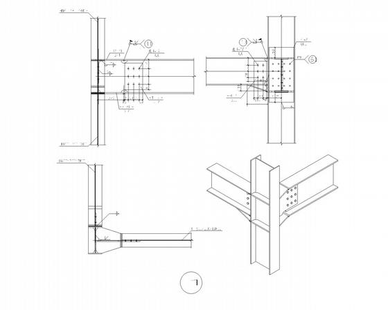 加层钢框架结构大厦结构设计CAD施工图纸（8度抗震） - 4
