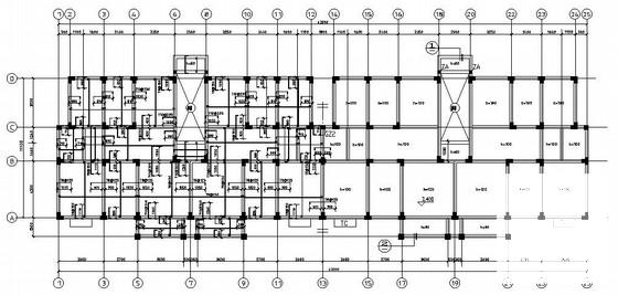 6层框架结构安置房CAD施工图纸 - 1