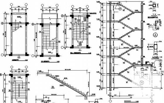 6层框架结构安置房CAD施工图纸 - 4