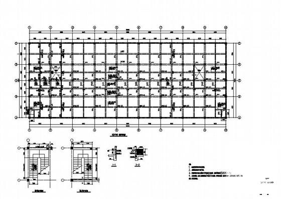 多层框架结构地下车库结构CAD施工图纸 - 1
