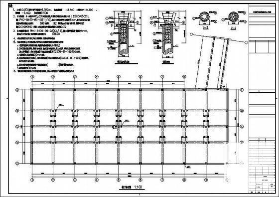 多层框架结构地下车库结构CAD施工图纸 - 2