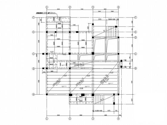 2层桩基础砖混结构别墅结构CAD施工图纸（6度抗震） - 2