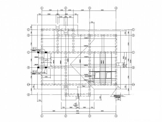 2层桩基础砖混结构别墅结构CAD施工图纸（6度抗震） - 3