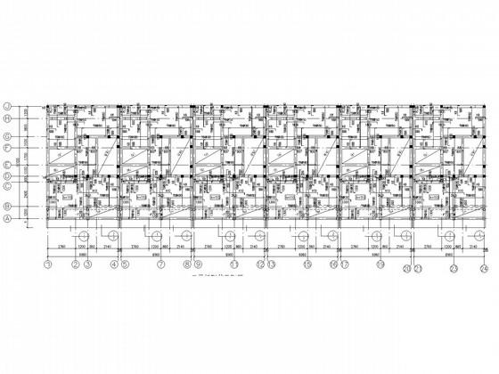 3层砖混结构无地下室回建房结构CAD施工图纸（6度抗震）(平面布置图) - 1