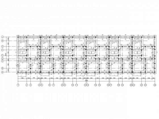 3层砖混结构无地下室回建房结构CAD施工图纸（6度抗震）(平面布置图) - 2