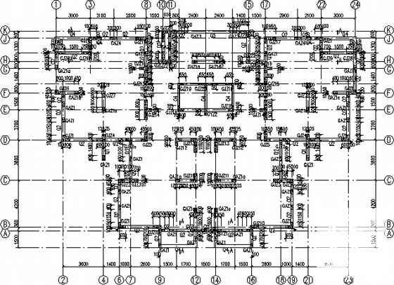 30层带地下车库框剪住宅楼结构CAD施工图纸 - 2