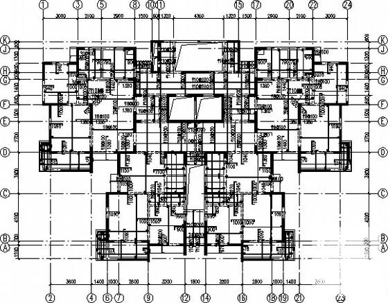 30层带地下车库框剪住宅楼结构CAD施工图纸 - 3