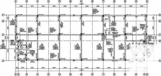 4层框架宿舍楼结构CAD施工图纸(钢筋混凝土柱) - 2