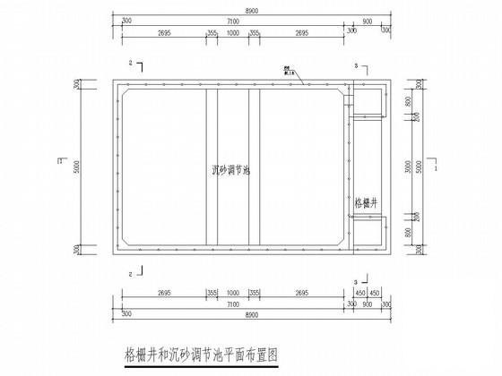 砌体结构污水处理厂结构CAD施工图纸（6度抗震） - 1