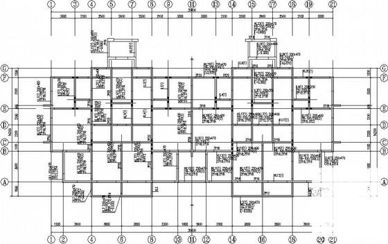 高层框架剪力墙商住楼结构CAD施工图纸 - 3