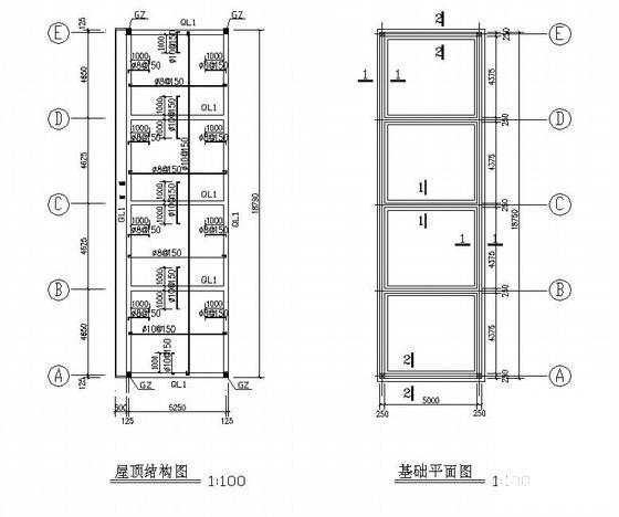 钢筋混凝土结构条形基础水池结构CAD施工图纸(总平面布置图) - 2
