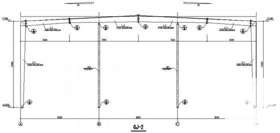 独立基础门式刚架成品仓库结构CAD施工图纸（6度抗震） - 3