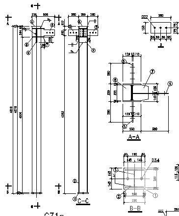 独立基础钢框架结构车库车间结构设计CAD施工图纸 - 2