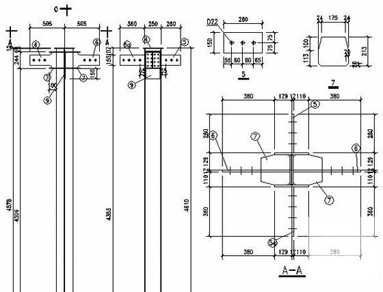 独立基础钢框架结构车库车间结构设计CAD施工图纸 - 3
