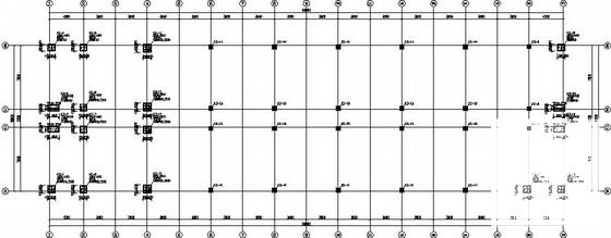 5层框架综合楼结构CAD施工图纸(平面布置图) - 1