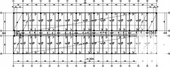 5层框架综合楼结构CAD施工图纸(平面布置图) - 2