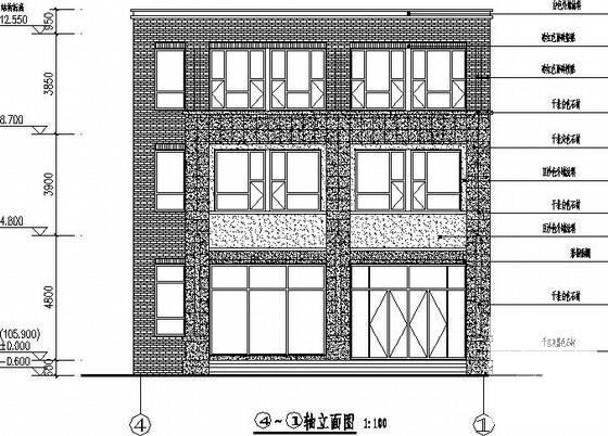 3层框架别墅建筑结构CAD施工图纸(楼梯配筋图) - 1