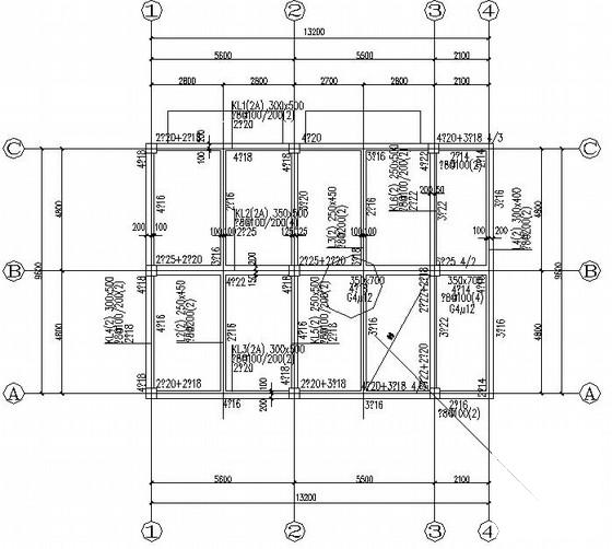 3层框架别墅建筑结构CAD施工图纸(楼梯配筋图) - 2